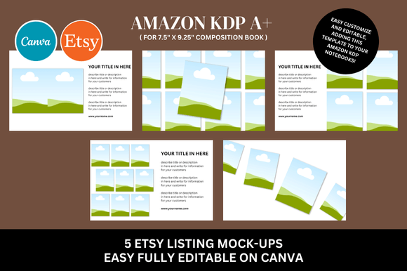 Download Amazon KDP a+ Canva Mockup Bundle - Amazon Collection
