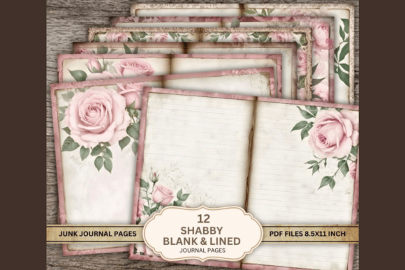 Download Shabby Blank Lined Journal Pages PDF - Lined Collection