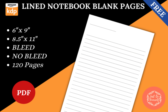 Download FREE Lined Notebook Blank KDP Interior - Lined Collection