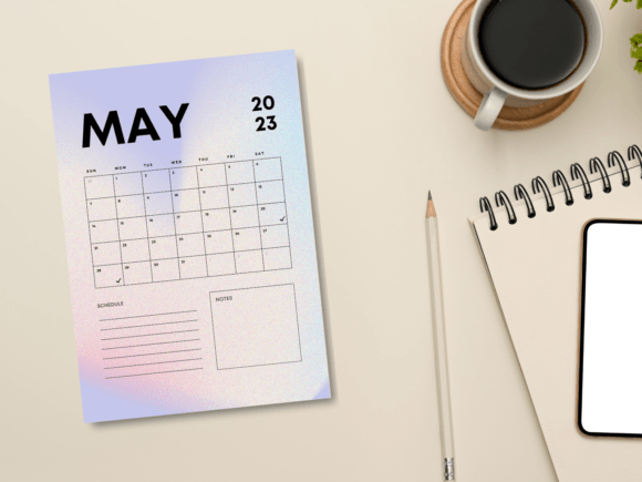 Download Gradient Minimal May 2023 Planner - 2023 Collection