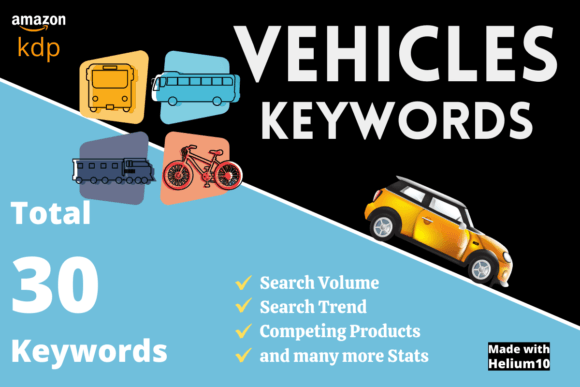 Download Vehicles Keyword List for Amazon Kdp - Amazon Collection
