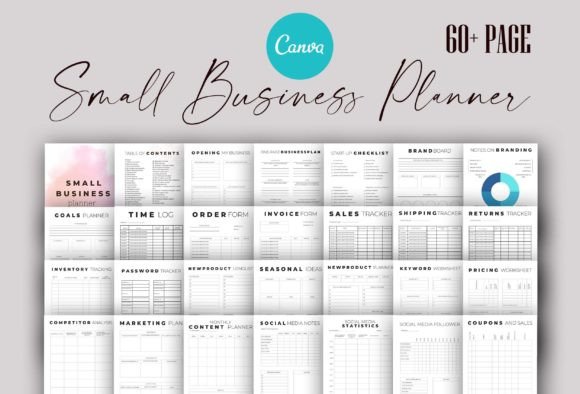 Download Editable Small Business Planner Canva - Premium Resources
