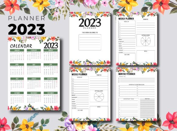 Download Floral 2023 Planner KDP Interior - 2023 Collection