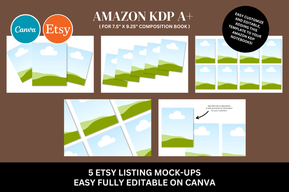 Download Amazon KDP a+ Canva Mockup Bundle - Amazon Collection