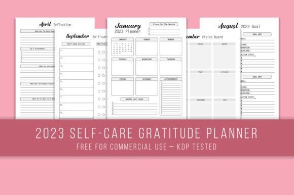 Download 2023 Self-Care Gratitude Planner Kdp - 2023 Collection
