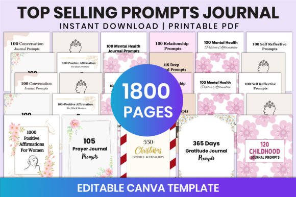 Download Top Selling Prompts Journal for Canva - Premium Resources